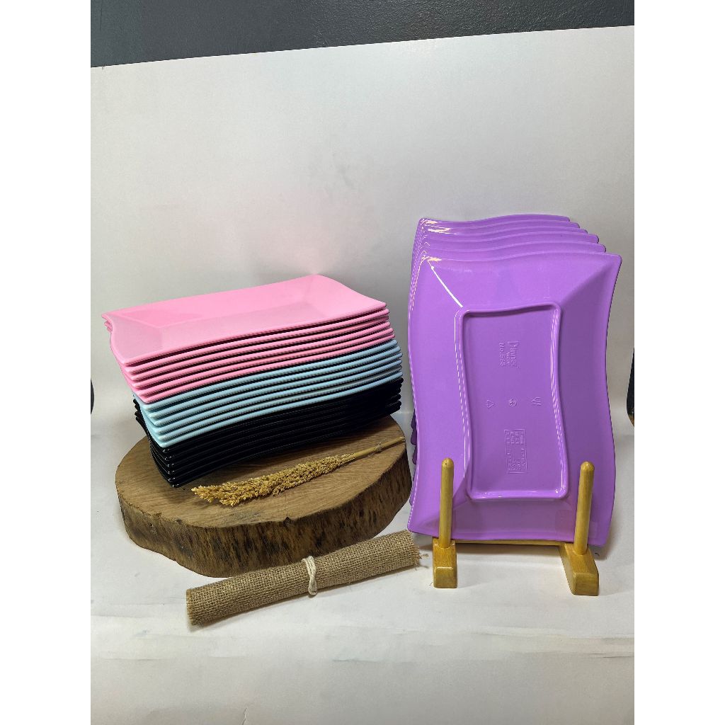 Ameena_kitchenset03_PIRING SAJI KUE BASAH MELAMIN / PIRING SAJI UNIK SEMI MELAMIN TEBAL HIGH QUALITY