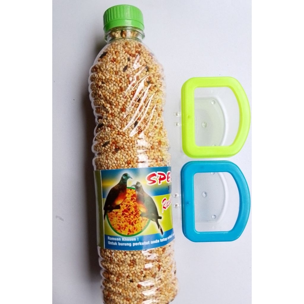 pakan perkutut bonus cepuk/tempat minum 2pcs