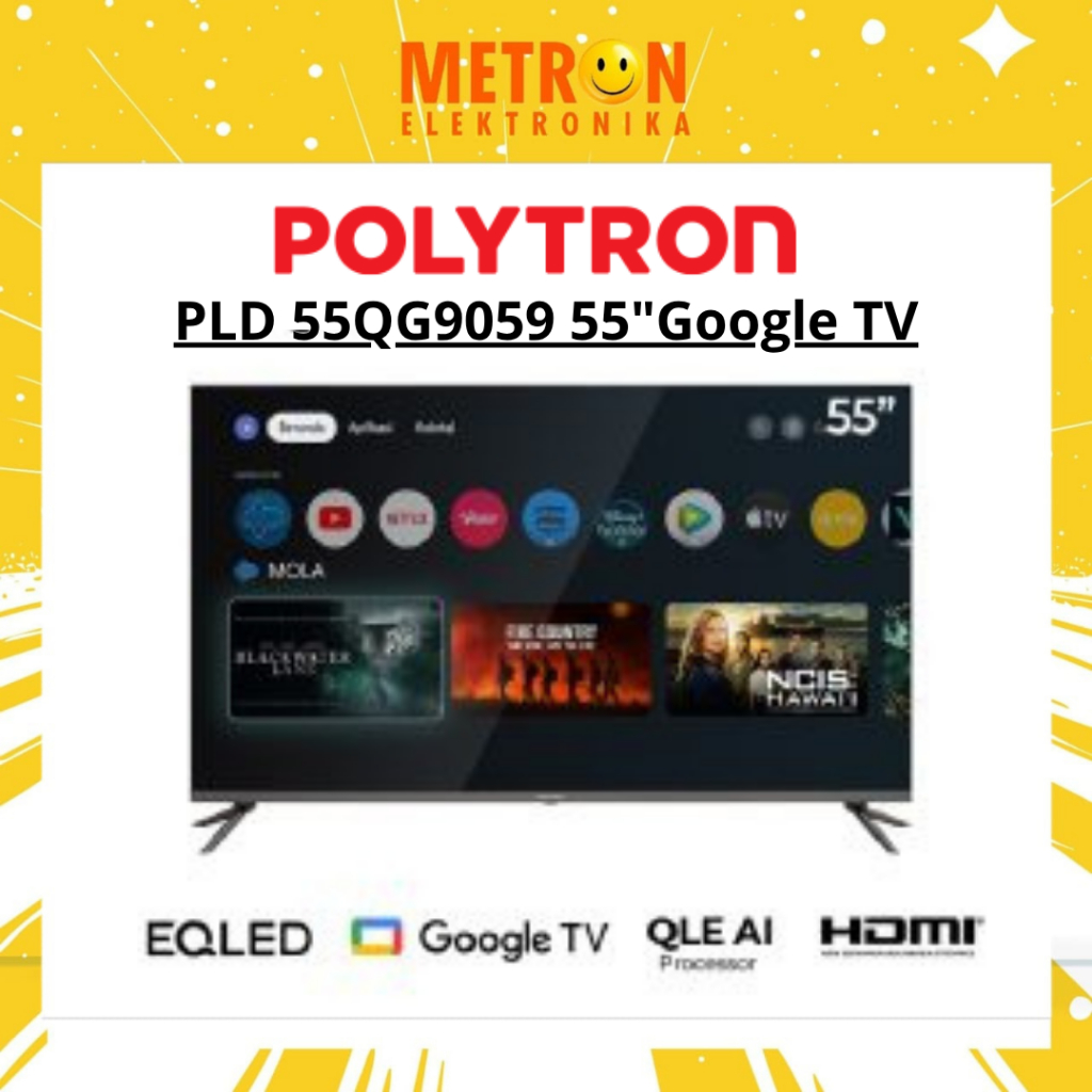 POLYTRON PLD 55 QG 9059 G00GLE TV - 4K HDR UHD EQLED TV 55 IN