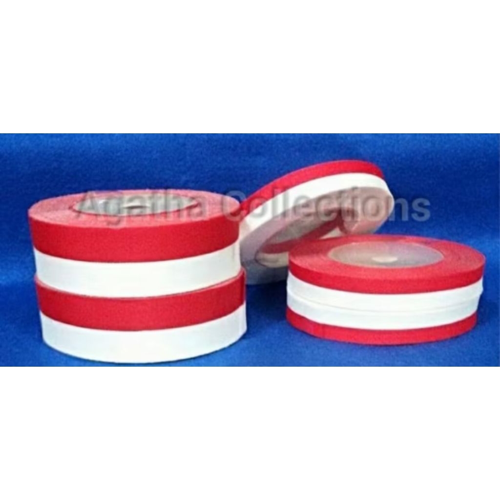 

Grosir pita merah putih kecil(10mm) dan besar (25mm) per 10 Rol