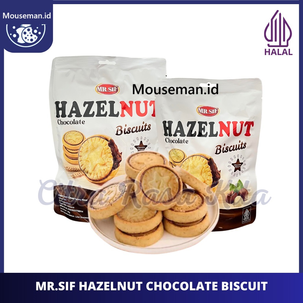 

MR.SIF HAZELNUT Chocolate Biscuits Choco Biskuit Lapis Cokelat Kacang Hazel 100gr