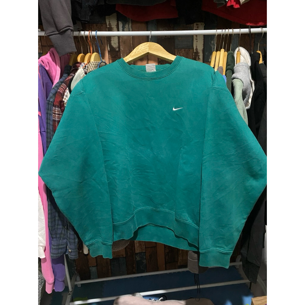 Crewneck Nike green small logo