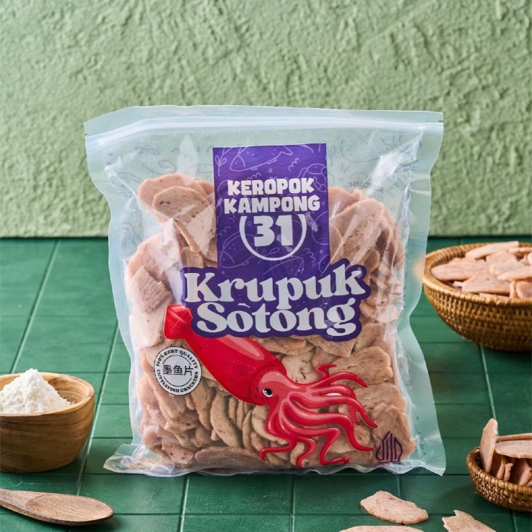 

Kerupuk Sotong Keropok Kampong Mentah 500gr