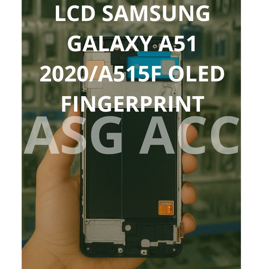 LCD SAMSUNG A51 FINGER PRINT ORIGINAL 100% (PLUS FRAME)