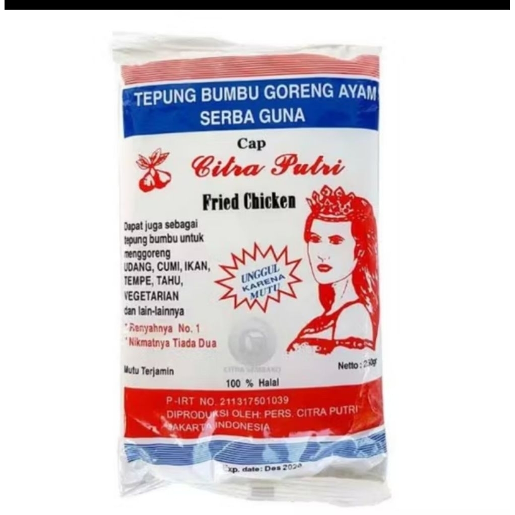 

Tepung Goreng Putri / Tepung Bumbu Putri 250 gram
