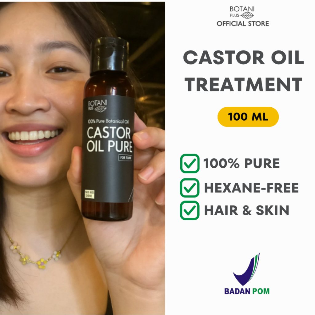 Castor Oil Cold Pressed 100% Pure | Hexane Free & BPOM Certified | Untuk Rambut Rontok & Anti Aging