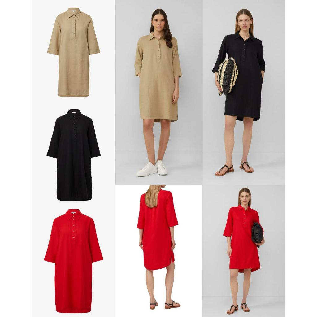 [AMBYAR] Midi Dress S.Oliver Linen Shirt Dress - 8216