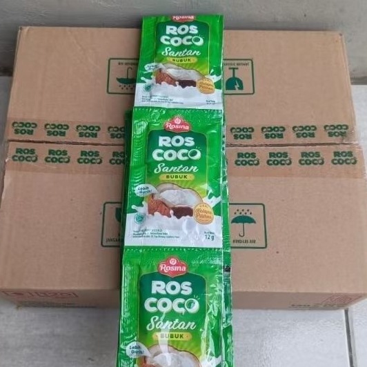 

10 Sachet / 1 Renteng Santan Bubuk Rosina Ros Coco Santan Kelapa 12gr