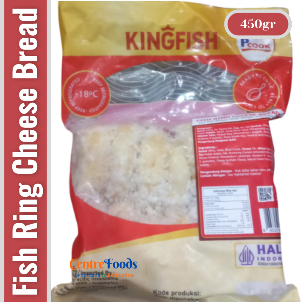 

Kue Ikan Bentuk Cincin Keju - Fish Ring Cheese Breaded KING FISH PCOOK | 450gr [ Harga Per BKS ]