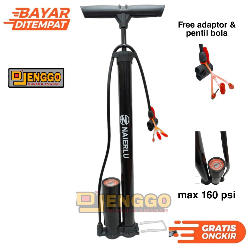Pompa Ban Sepedah Motor Mainan Tiup Hidrolik Tinggi Original