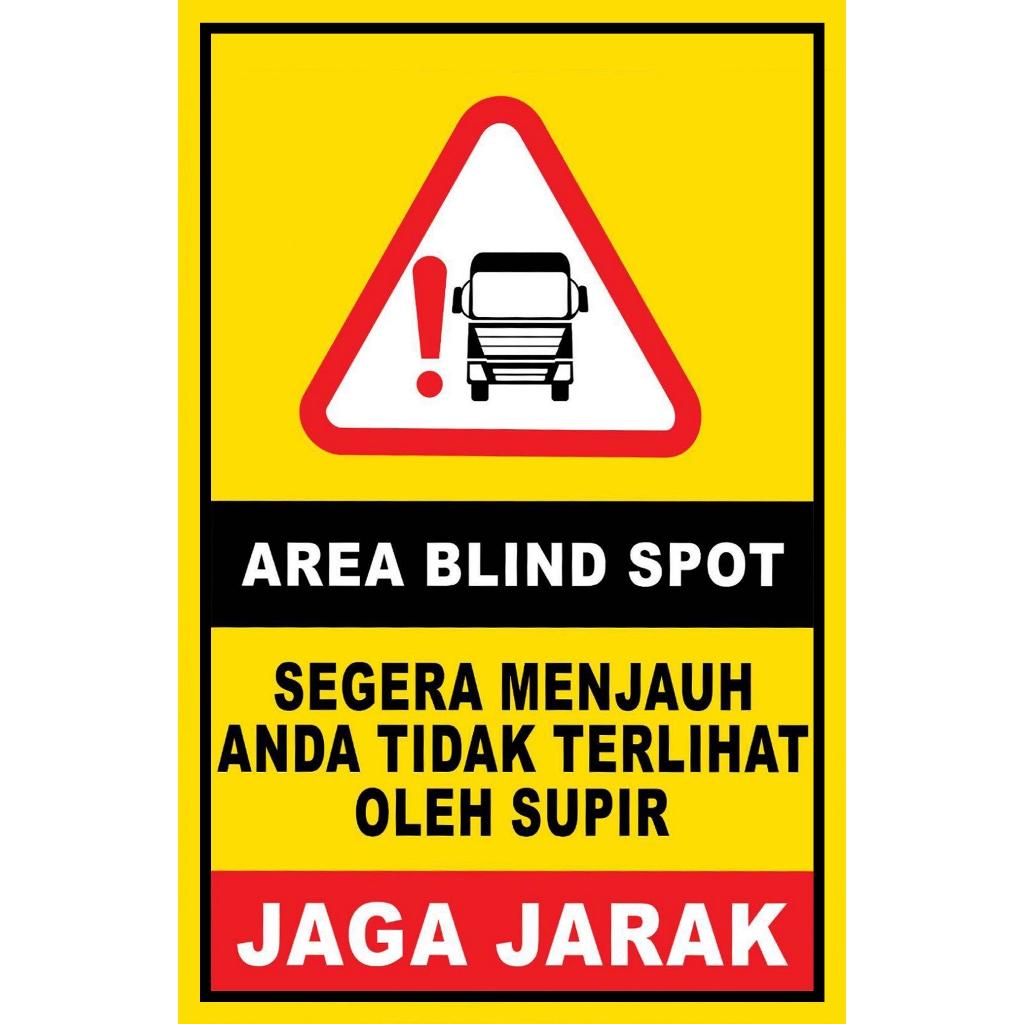 

STIKER VINYL BLIND SPOT CONTAINER / TRUCK