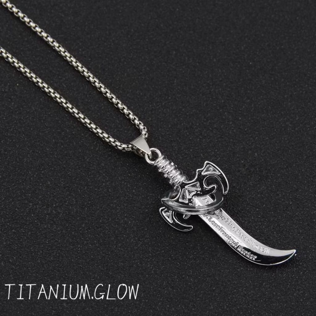 Kalung Titanium Pedang Pria Wanita – Liontin Sword Unik Anti Karat