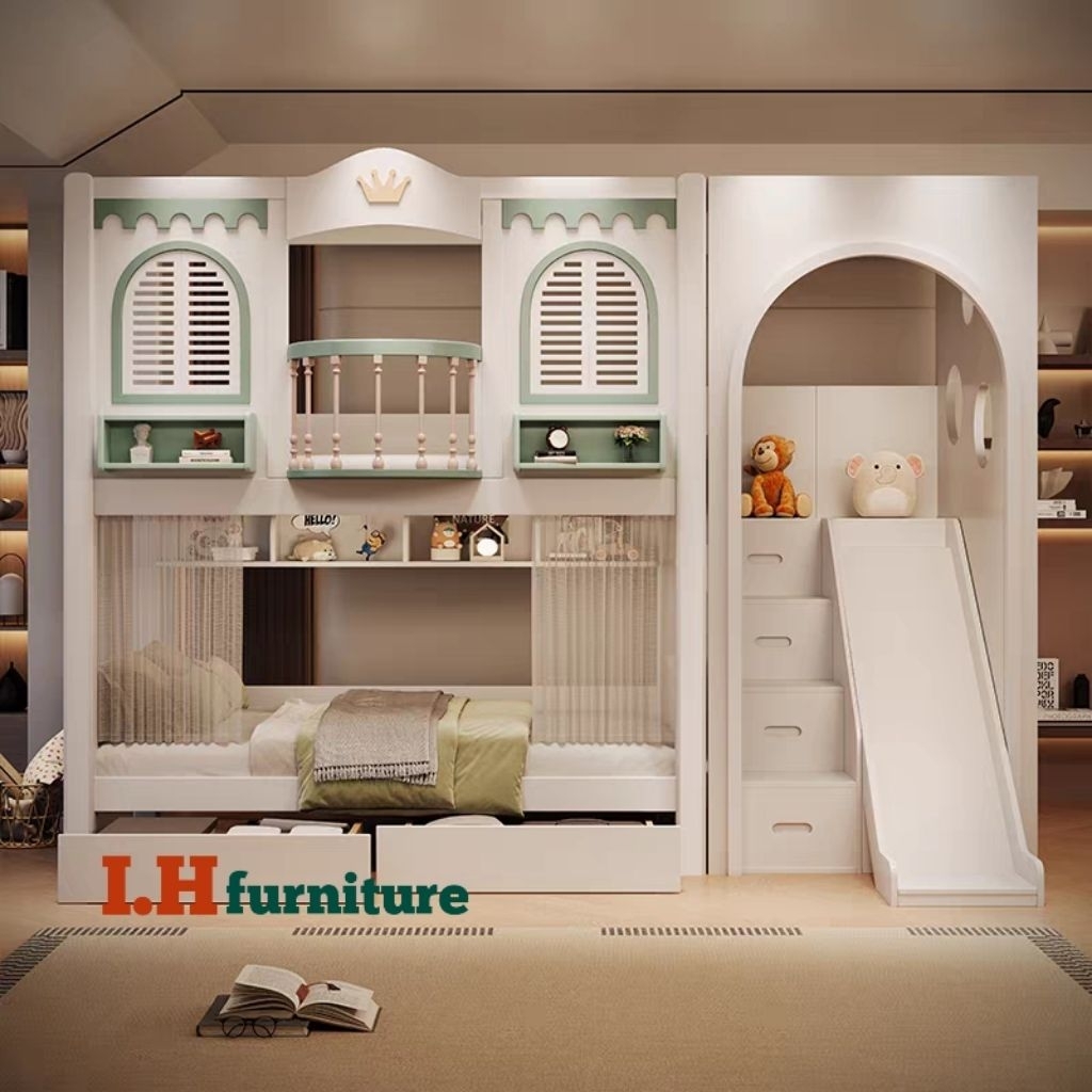 Dipan tingkat anak , dipan anak istanah , tempat tidur anak murah , tempat tidur tingkat lemari dan 