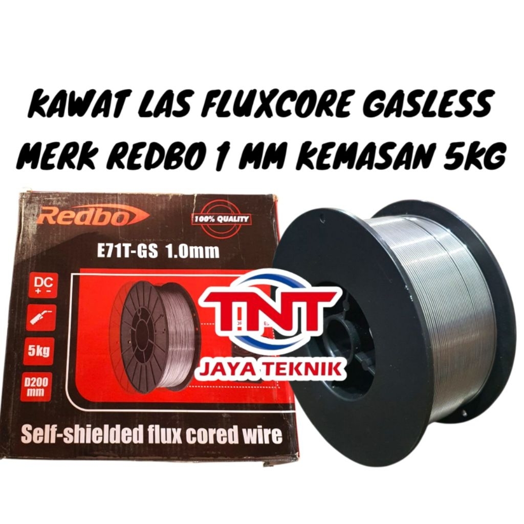 REDBO KAWAT LAS FLUX CORE WIRE 1 MM 5KG / KAWAT LAS MIG WIRE FLUX CORE 1MM 5KG REDBO