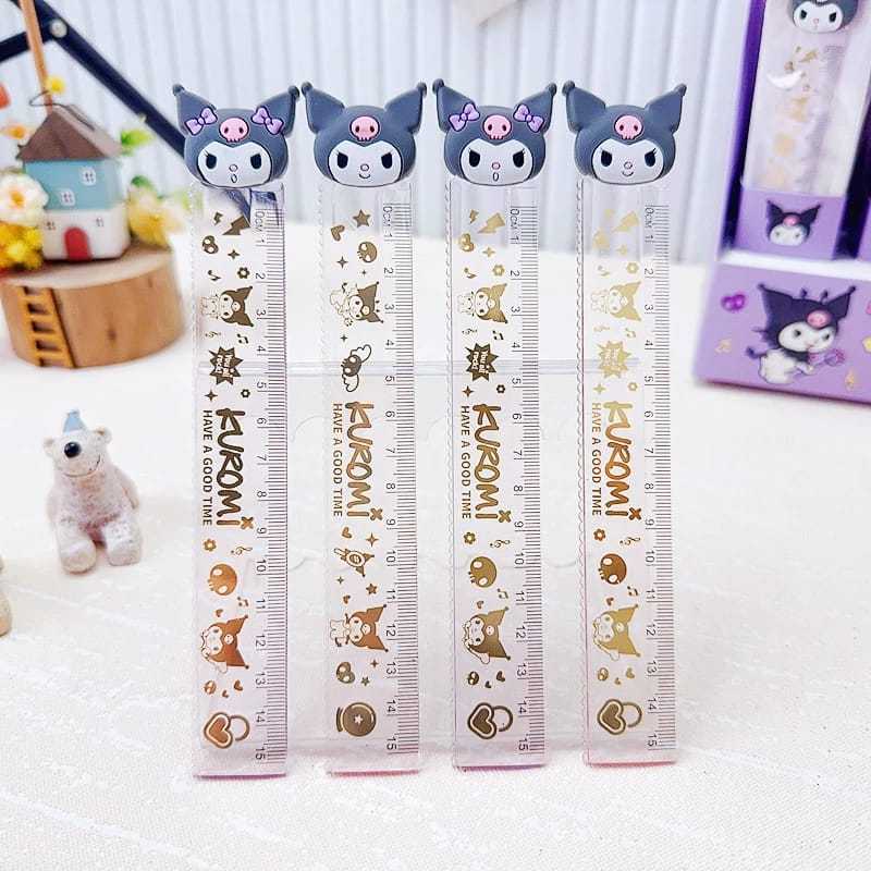 

[ORGM] Penggaris Kuromi 15cm Tebal dengan Print Warna Emas Dan Kepala Kuromi