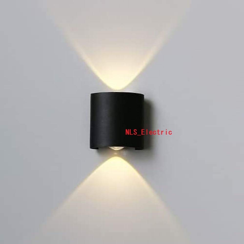 Lampu BULAT Dinding Taman Outdoor COB 2 LAMPU