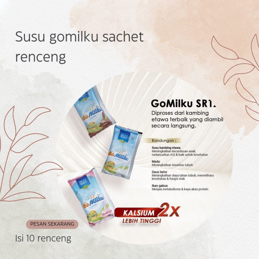 

Renteng Susu kambing etawa gomilku SR 12 ibu hamil dan menyusui, diabetes, kolesterol, asamurat, gerd, magg, asam lambung, osteoporis, pengapuran