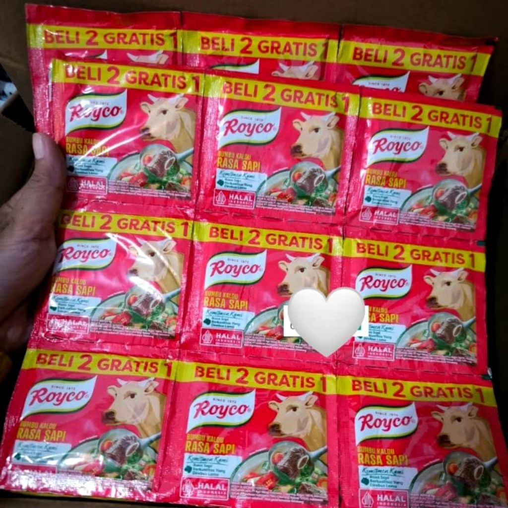 

Royco 8 gram isi 36 Bumbu penyedap Sapi dan Ayam kemasan Renteng