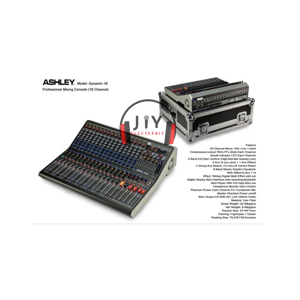 Audio Mixer Ashley 16 Channel Dynamic-16 Dynamic 16 Dynamic16