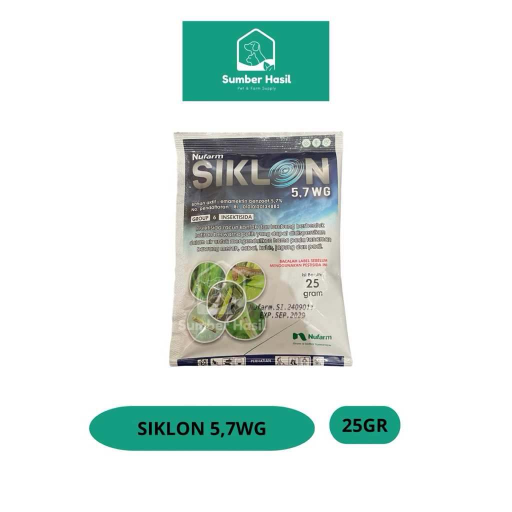 SIKLON NUFARM 25GR 5,7WG INSEKTISIDA KONTAK OBAT ULAT SIKLON KECIL ORIGINAL