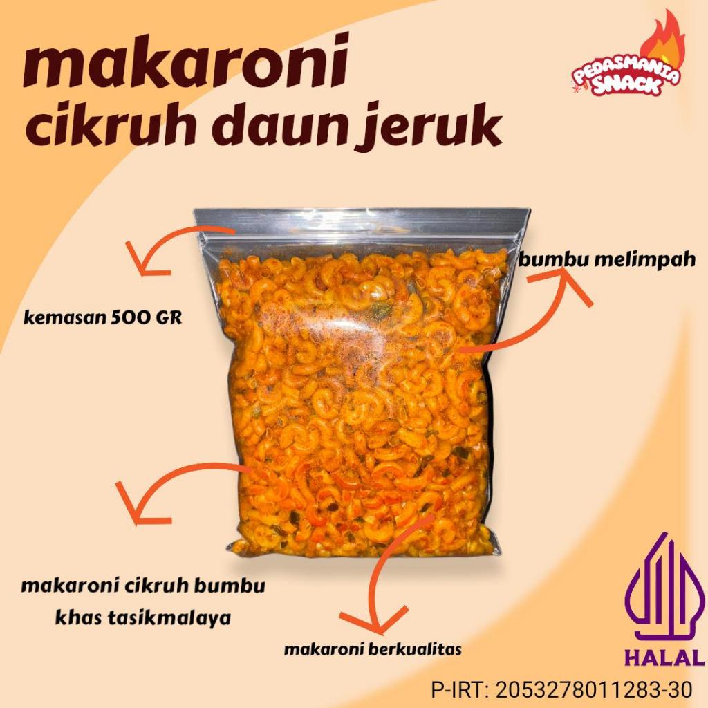 

500 GR MAKARONI CIKRUH DAUN JERUK - MAKARONI CIKRUH BUMBU MELIMPAH SETENGAH KG