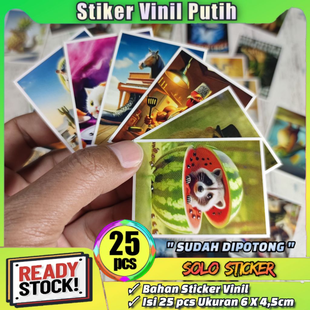 

Stiker Tung Tung Sahur Animali Isi 25 pcs Sudah Dipotong