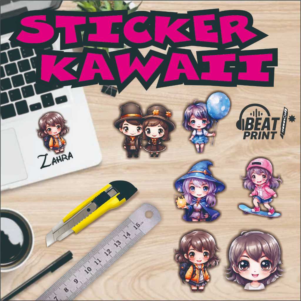 Sticker Anime | Stiker Kucing | Setiker TImbul - Beat Print