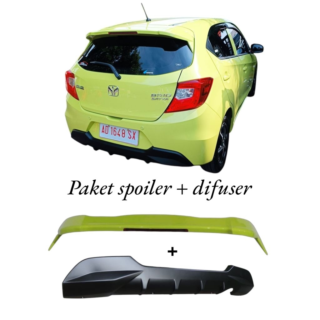 Paket Spoiler brio + Diffuser Brio RS / spoiler brio RS / difuser brio RS