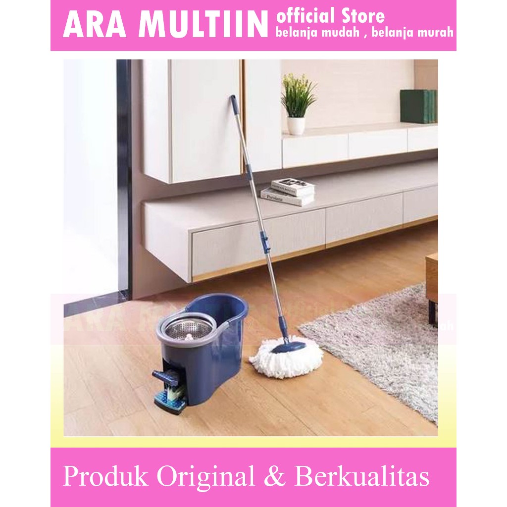 PRO CLEAN - SET ALAT PEL PUTAR / PROCLEAN 3 IN 1 BUCKET MOP SPIN