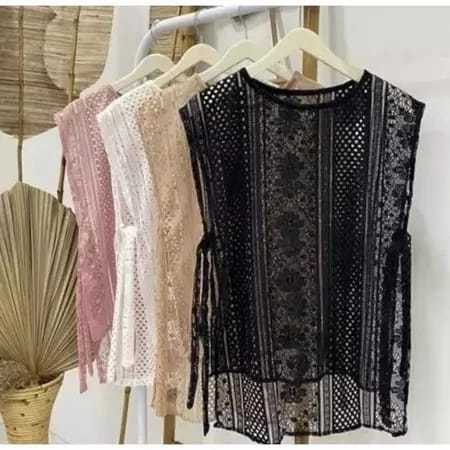 Vest Brukat Jumbo Ld 130 Outer Wanita Premium / Vest Brokat Premium