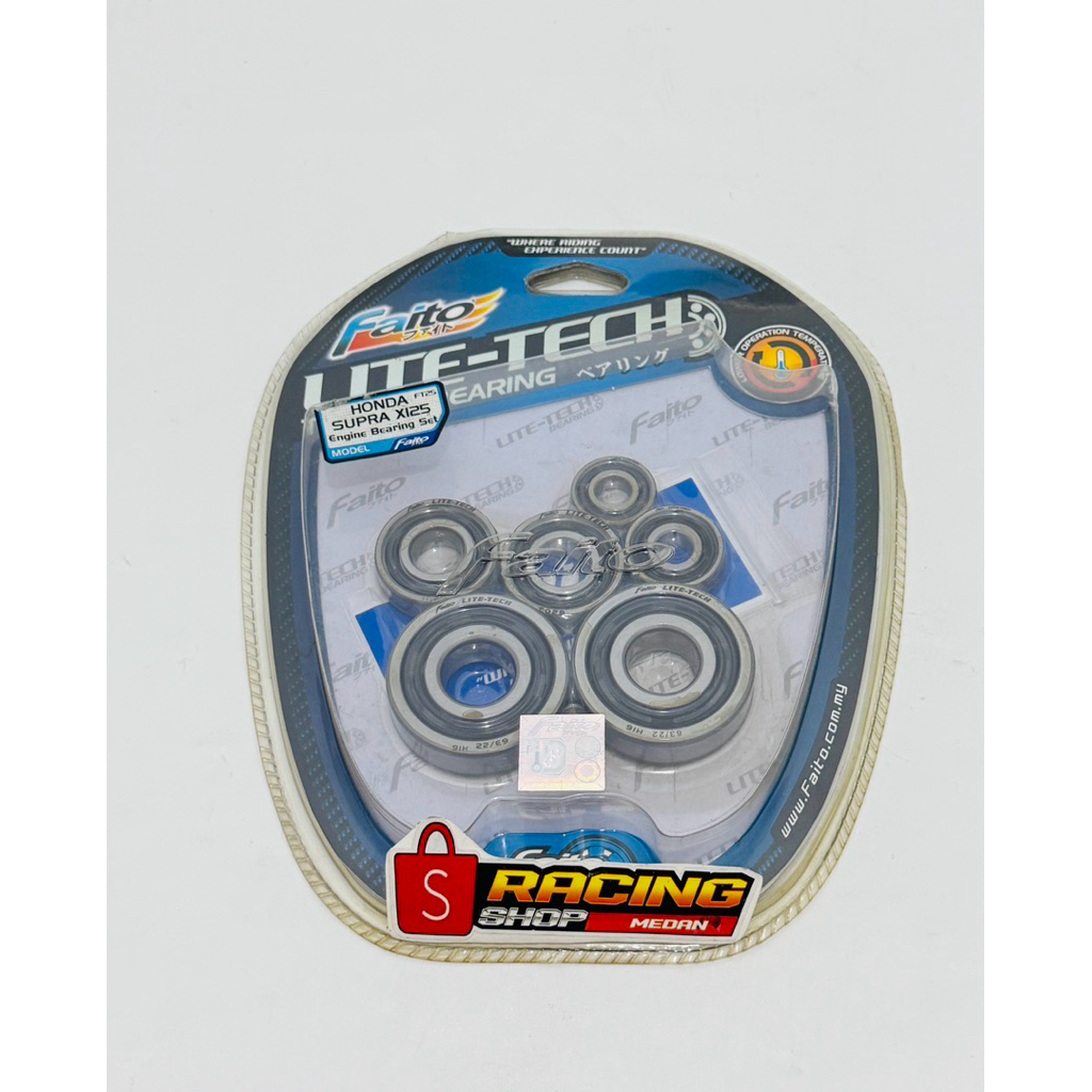 BEARING LAHAR MESIN FULL FAITO LITE TECH ( TEFLON ) SUPRA X 125 CC | KHARISMA | KIRANA | KPH | SUPRA
