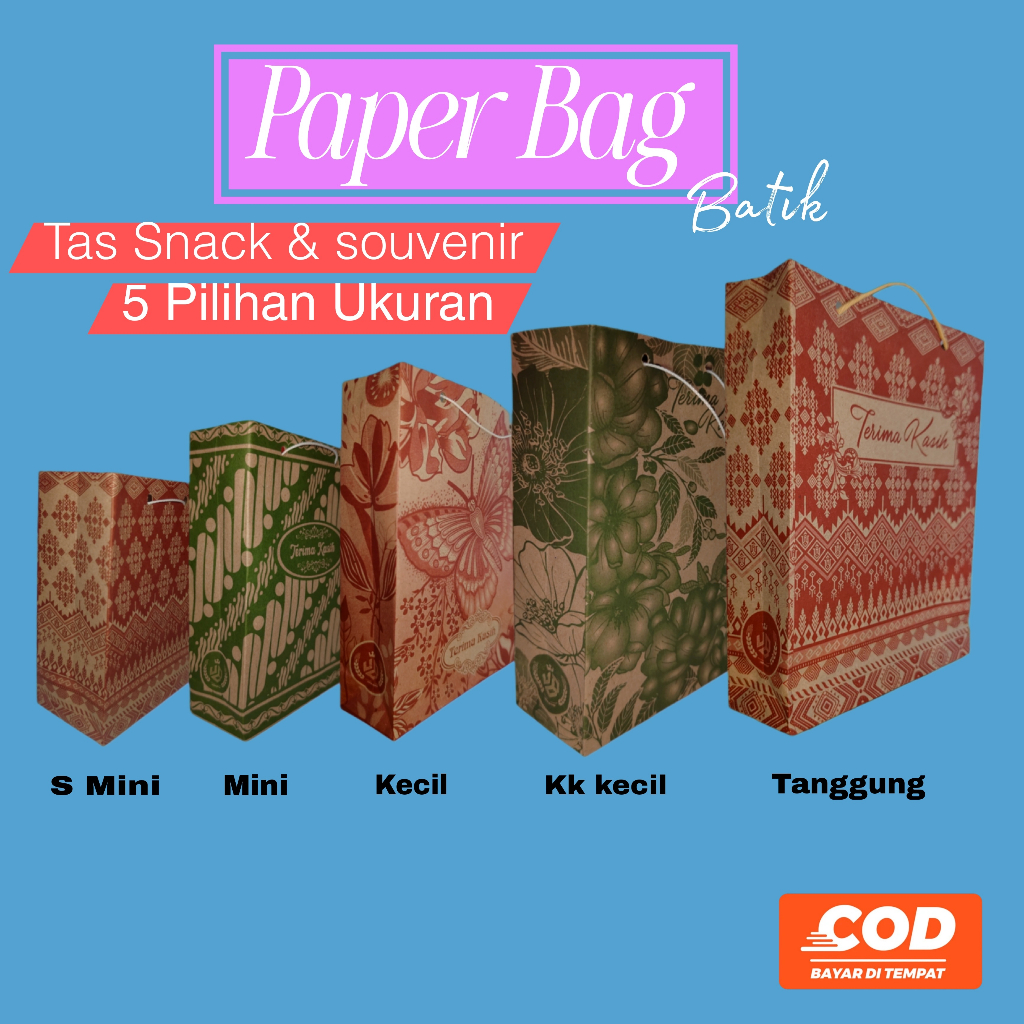

Terlaris EKSTRA Promo Paper Bag Batik Tas Snack & Hajatan 5 pilihan Ukuran