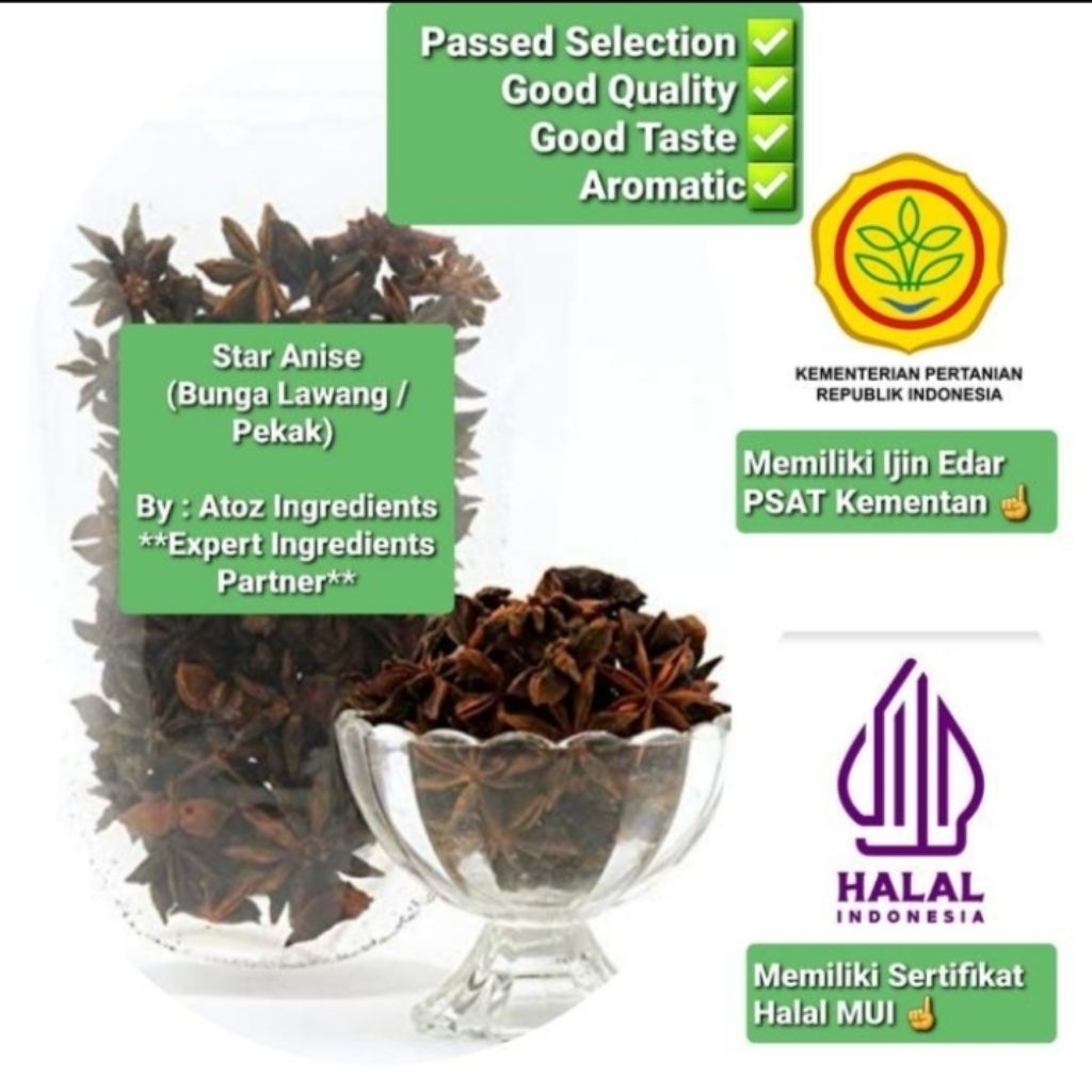 

Star Anise 100gram / Bunga Lawang 100gram