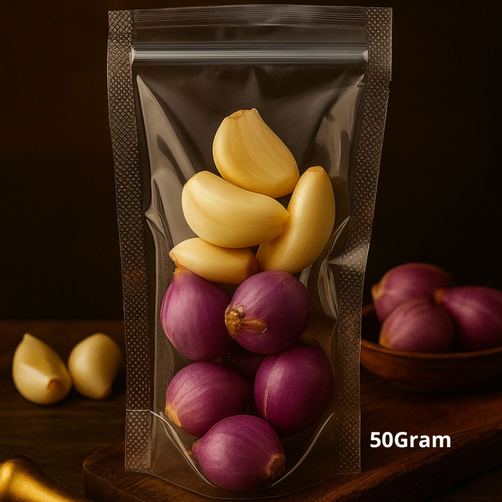

Bawang Merah & Putih Kupas 50 Gram – Kualitas Premium, Praktis & Siap Masak