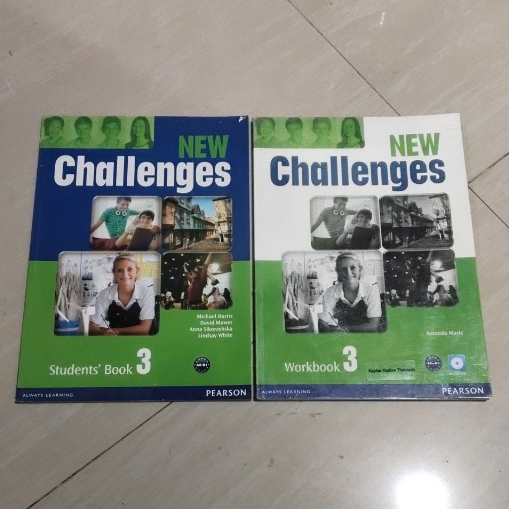 2 BUKU ORI BUKU NEW CHALLENGES STUDENTS BOOK & WORKBOOK 3 PENERBIT PEARSON