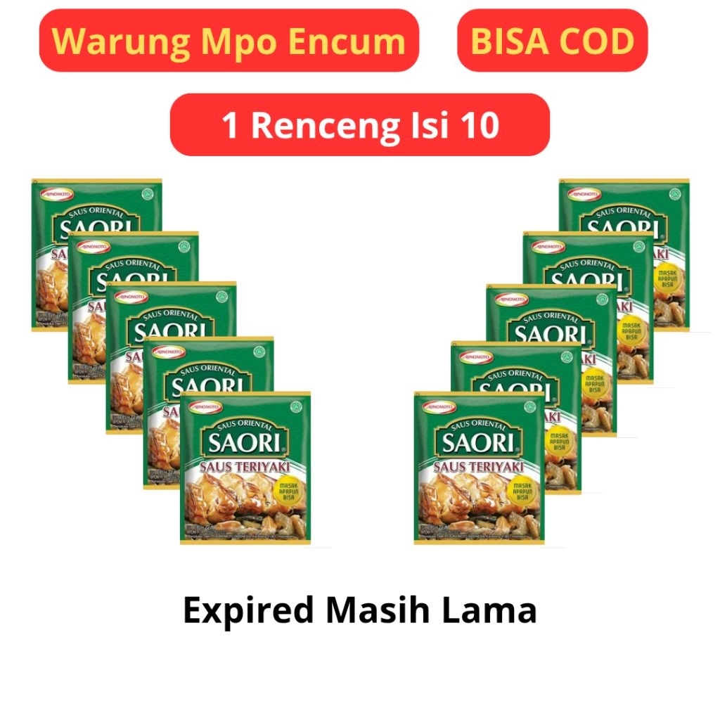 

1 Renceng Saori Saus Teriyaki / Saori Saus Teriyaki 10 Sachet