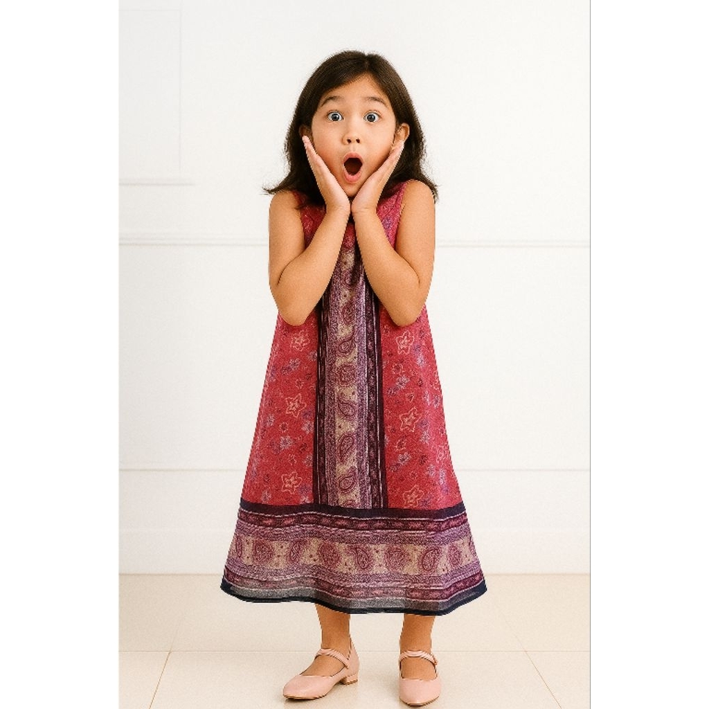 Dress Anak Perempuan Bahan Sifon Outer anak