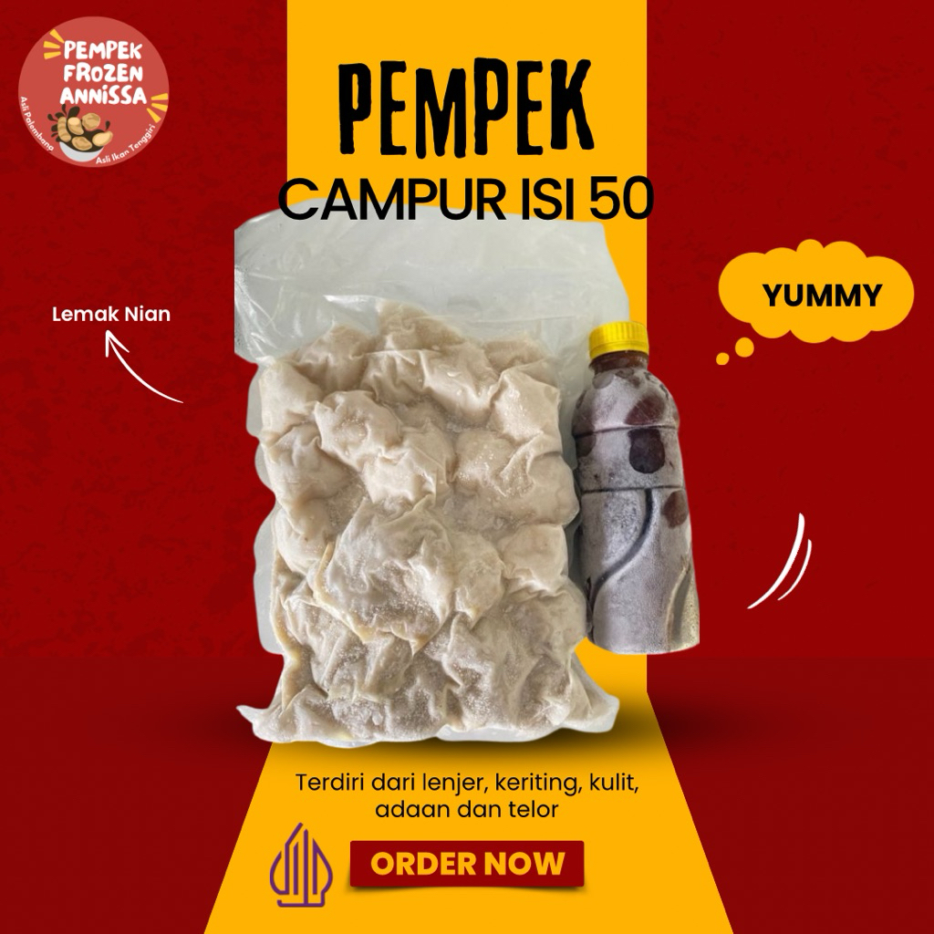 

PEMPEK PALEMBANG FROZEN ISI 50 CAMPUR