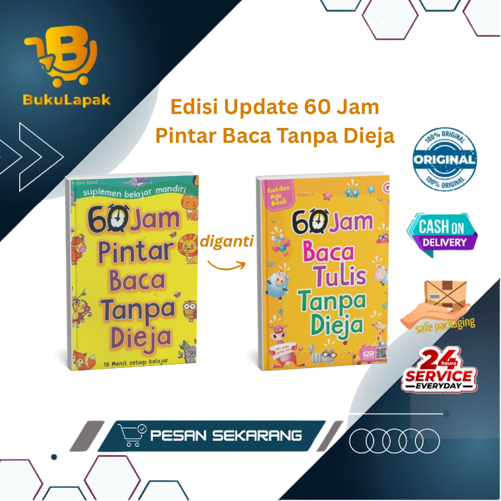 60 JAM BACA TULIS TANPA DIEJA- BUKU BELAJAR BACA - BUKU PINTAR MEMBACA - BUKU BELAJAR MEMBACA - BUKU