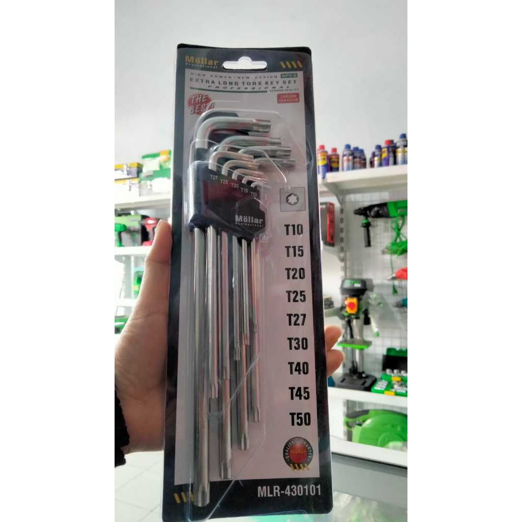 KUNCI L SET MOLLAR 9 PCS BINTANG PANJANG