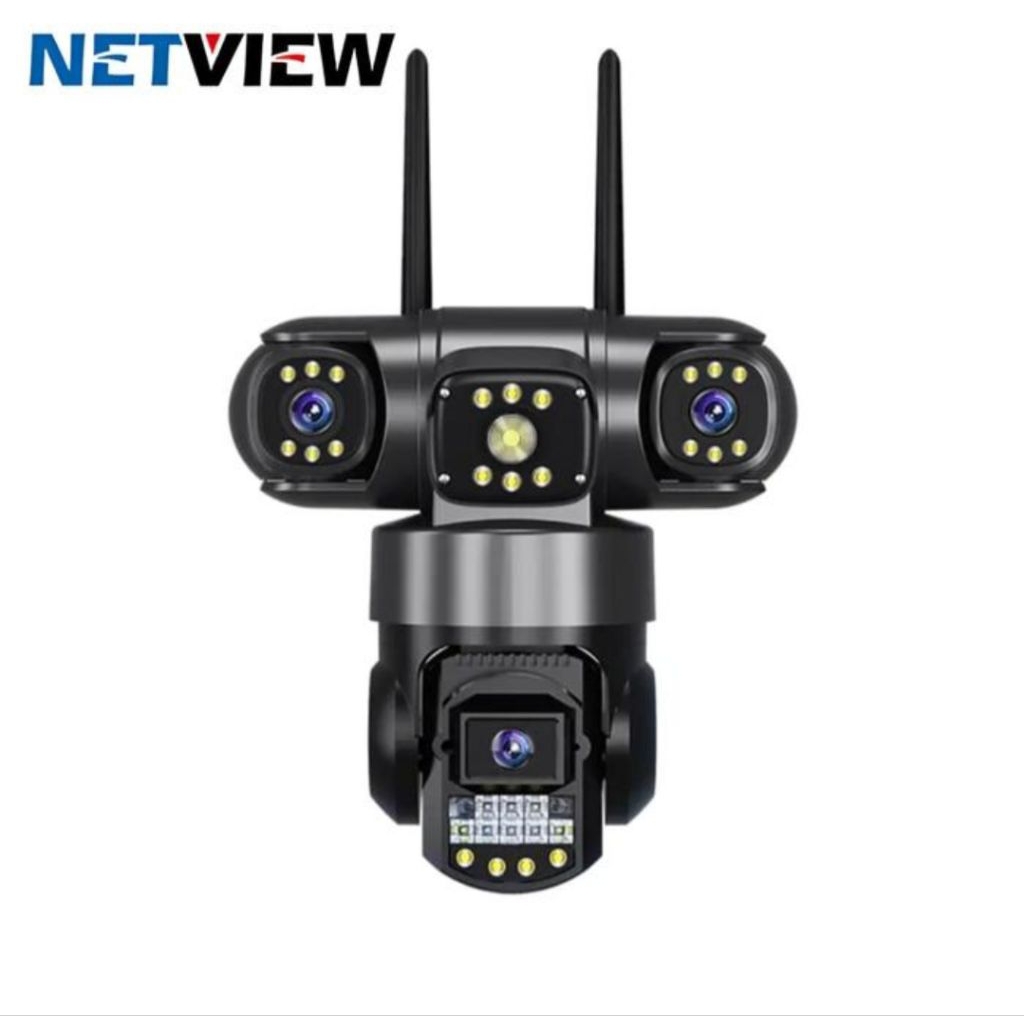 4G Solar Panel CCTV 4-Lens NETVIEW Terbaru.