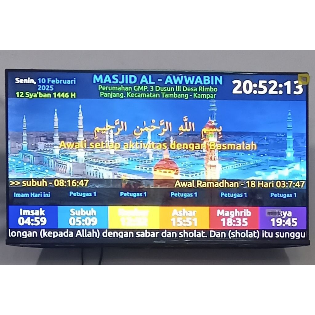Jadwal Sholat Tv Masjid