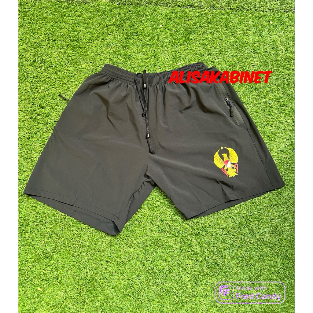 Celana Pendek Lari Hitam Kartika Eka Paksi TNI AD