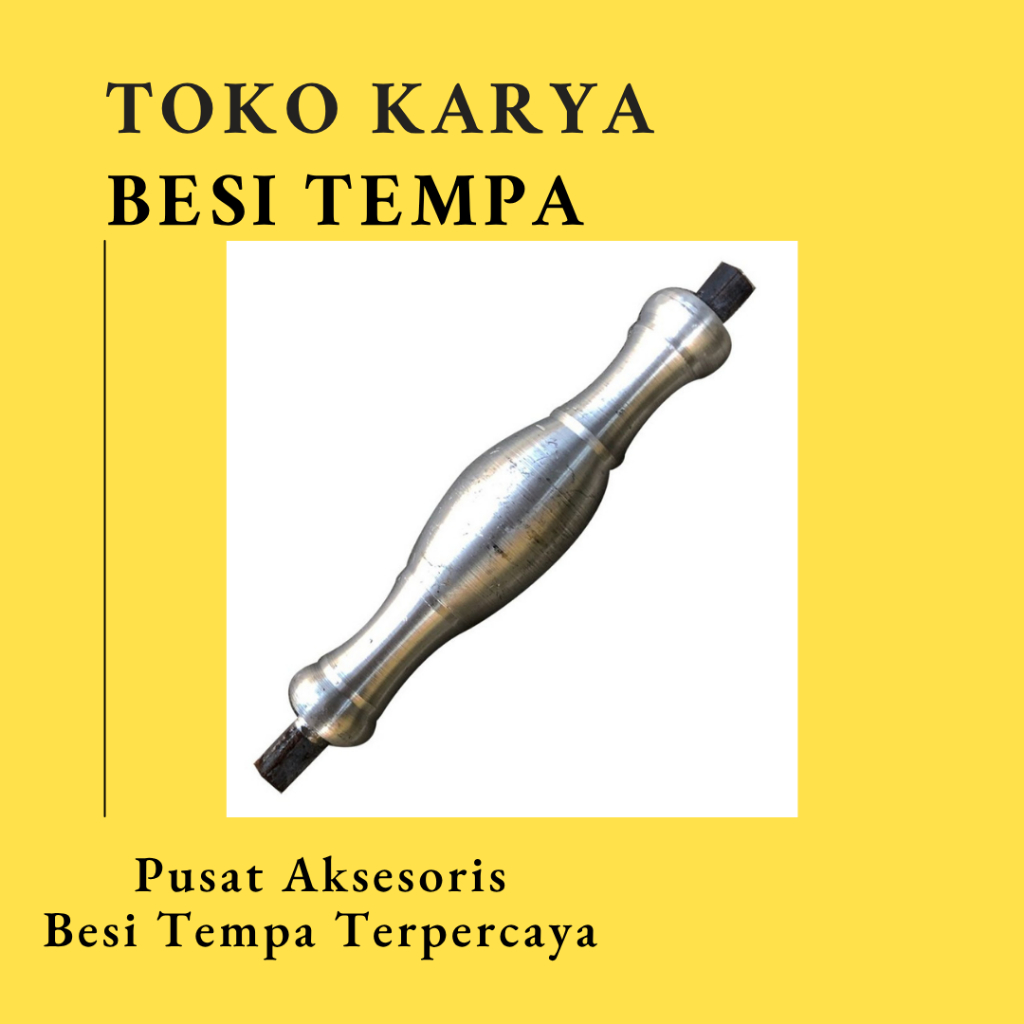 Ornamen Pagar Besi Lampion Bowling / Ornamen Pagar Besi Aksesoris Lampion / Ornamen Lampion Bubutan 