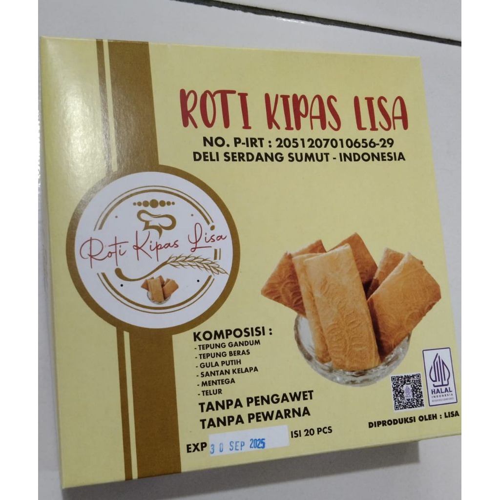 

ROTI KIPAS LISA - Roti kering renyah dan enak , perpaduan rasa manis dan gurih yang lezat. sekali coba bakalan nagih