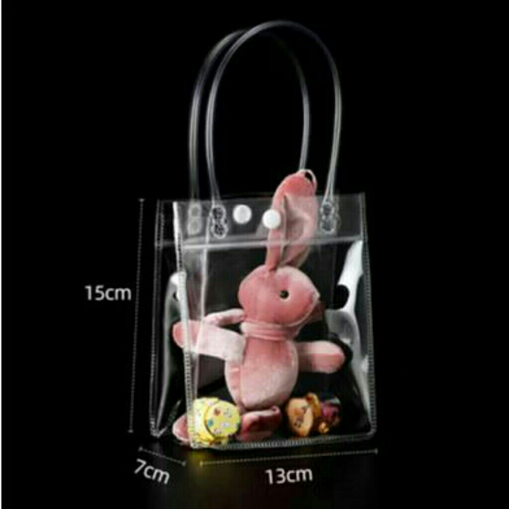 

(SKY)KANTONG SOUVENIR PVC TRANSPARAN HADIAH ULANG TAHUN KADO WEDDING HAMPER KUE BUNGA - KANTONG PLASTIK KANCING SERBAGUNA READY BATAM GOSEND - KANTONG 15X7X13 20X7X15 25X9X25 26X8X20