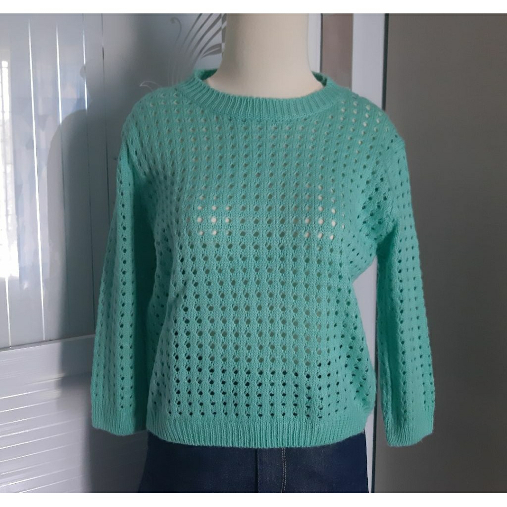 Atasan knit hijau tosca