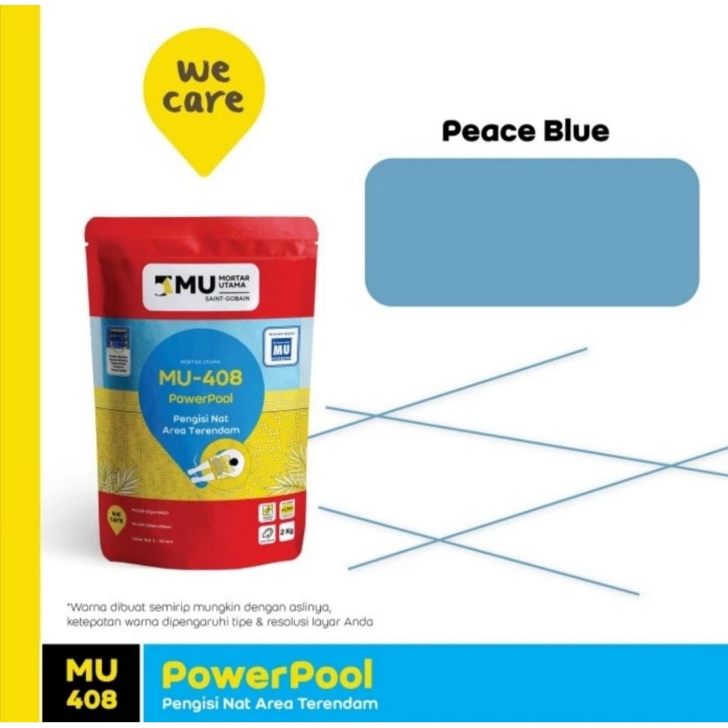 MU 408 PowerPool Semen Nat Kolam Renang (Peace Blue) 2Kg
