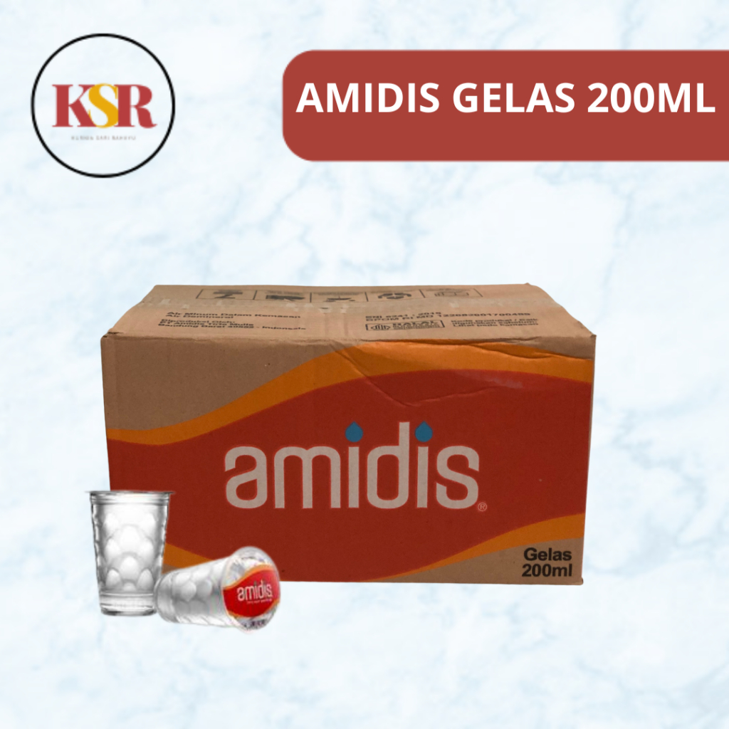 

[KSR] AMIDIS Gelas 200 ML Dus - 48 x 200 ML [ Khusus Bandung ]