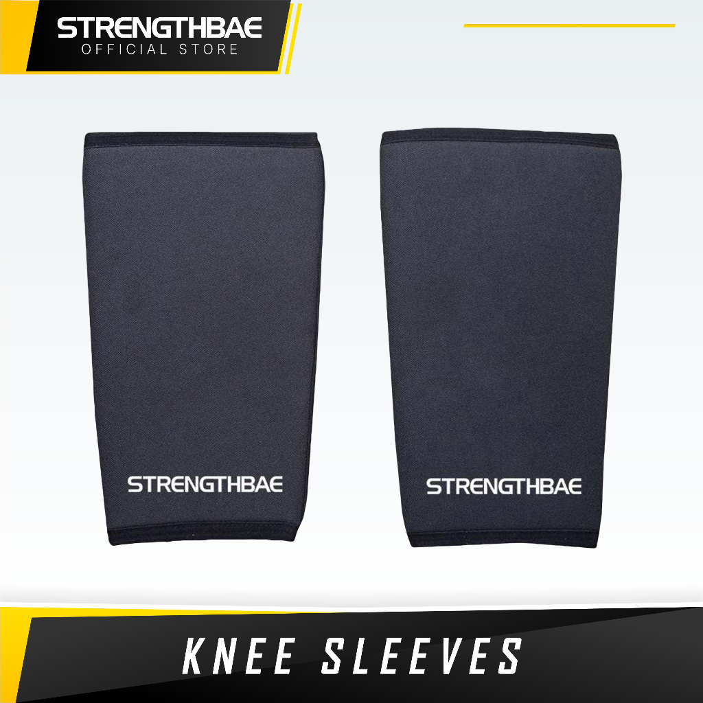 Knee Sleeves 7mm STRENGTHBAE - Sleeve Squat Powerlifting Pelindung Lutut Gym Fitness